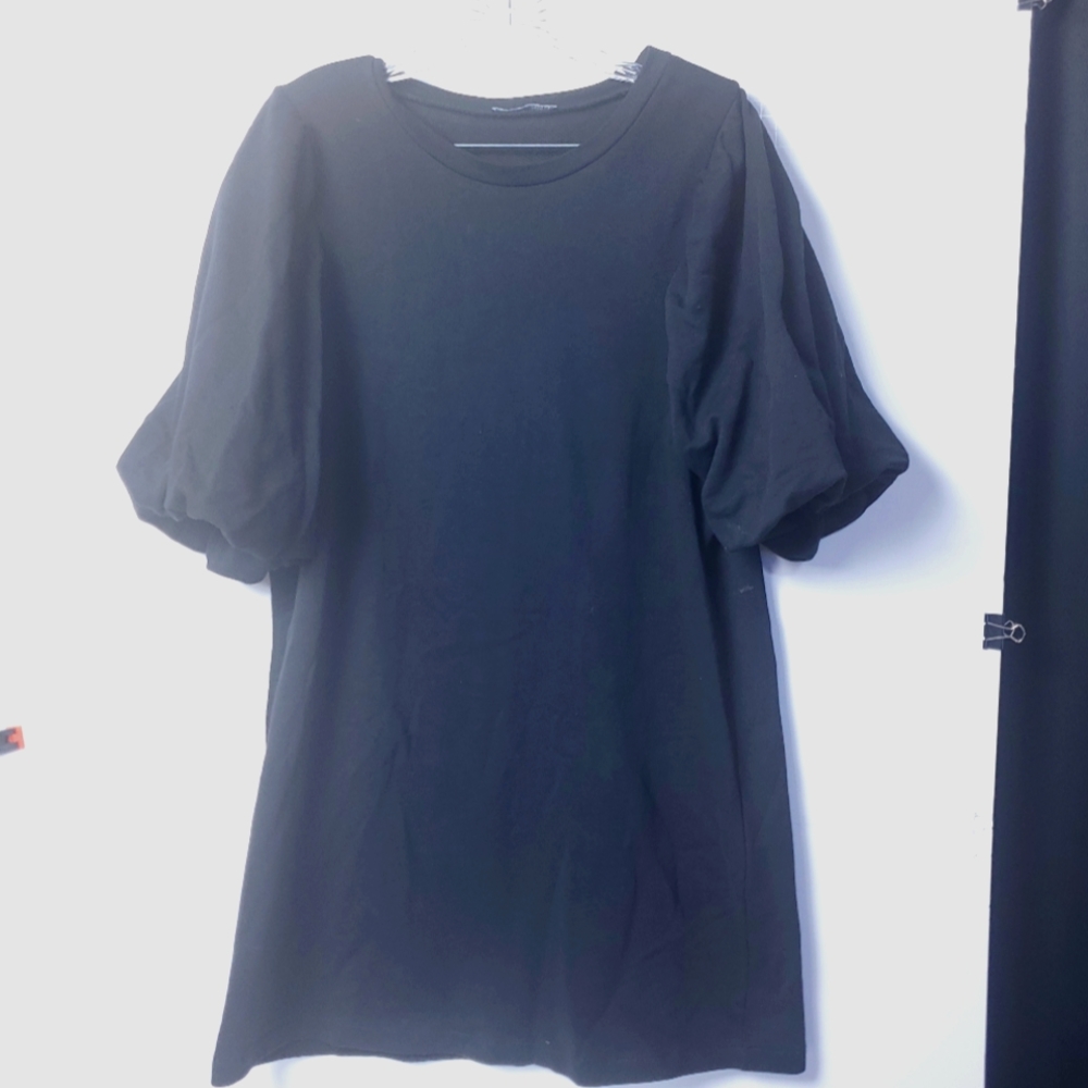 Zara Balloon Sleeve Sweat shirt Dress